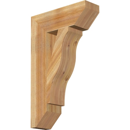 Ekena Millwork Funston Slat Rough Sawn Bracket, Western Red Cedar, 6"W x 20"D x 32"H BKT06X20X32FST06RWR